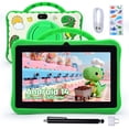 thumbnail image 1 of JoyStone Dinosaur Kids Tablet 7 inch Android 14, 2GB RAM 32GB ROM, Parental Control, WiFi Bluetooth, Dual Camera, HD Display, Learning Toddler Tablet with Case, Green, 1 of 9