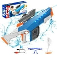 thumbnail image 1 of JoyStone Electric Water Blaster with Light, Automatic Manual Suction 2-in-1 Water Blaster for Adult Kids, Squirt Blaster 39 Ft Range, Pool Beach Outdoor Party Toys, Blue, 1 of 10