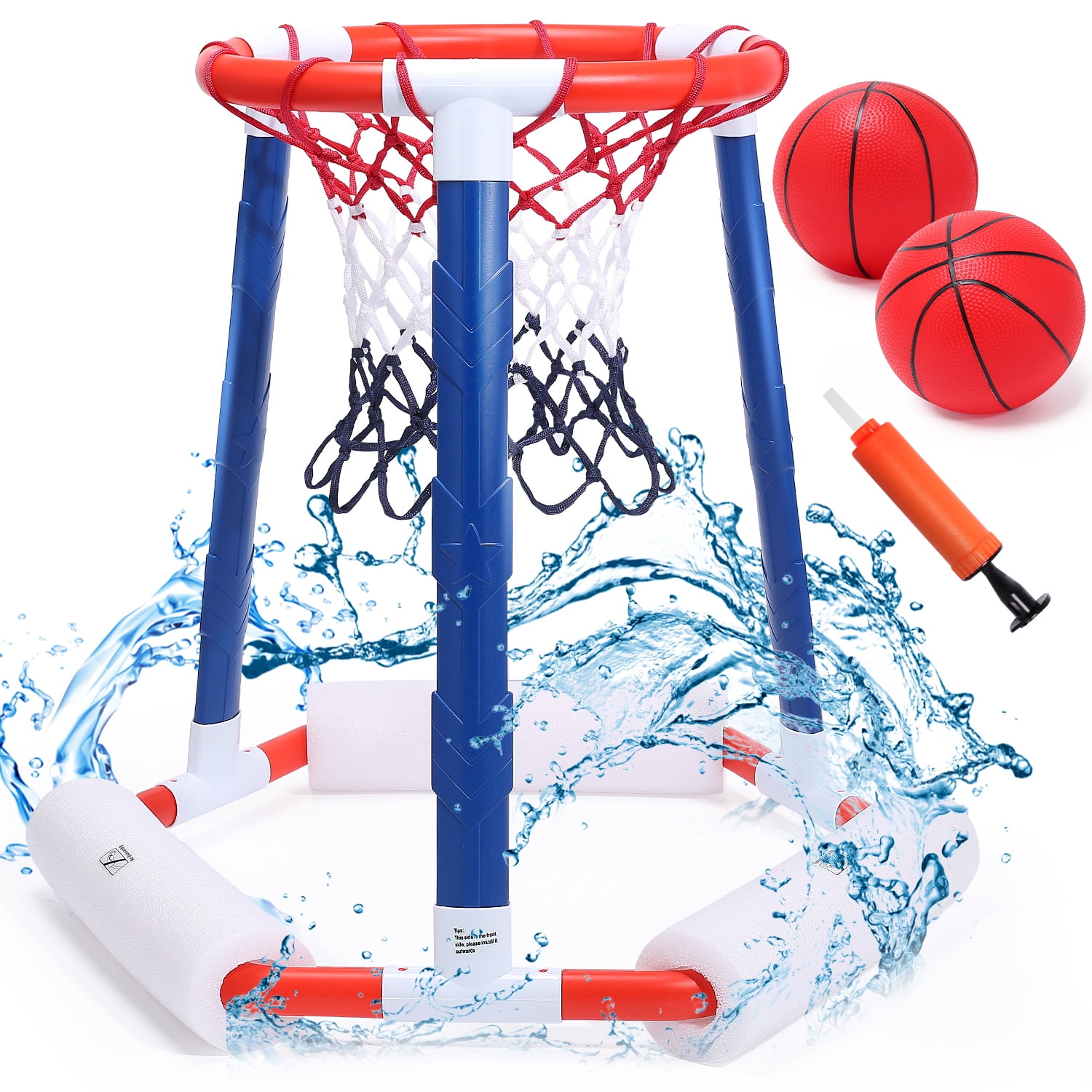 Cool Jam Pro Pool Basketball Goal Hoop Net  Includes 2 Basketballs 