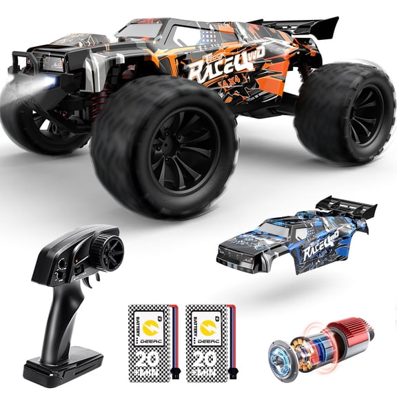 JoyStone High Speed RC Car, 1:16 Scale 30+MPH Remote Control Monster Truck All Terrain Off-Road Truck, 4WD Electric Vehicle Hobby Toy with 2 Batteries & 2 Shells, Gifts for Adult and Boys