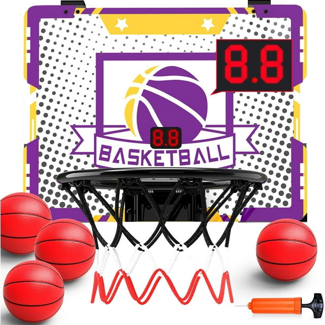 JoyStone Indoor Mini Basketball Hoop Set for Kids with Electronic Score