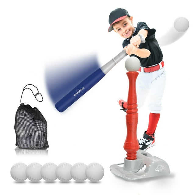 JoyStone Kids Baseball Tee Games 6 BallsAdjustable T Height Fun