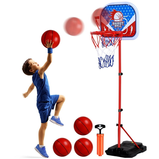 JoyStone Kids Basketball Hoop, Adjustable 2.96.2 ft, Indoor/Outdoor, Boys & Girls Gift