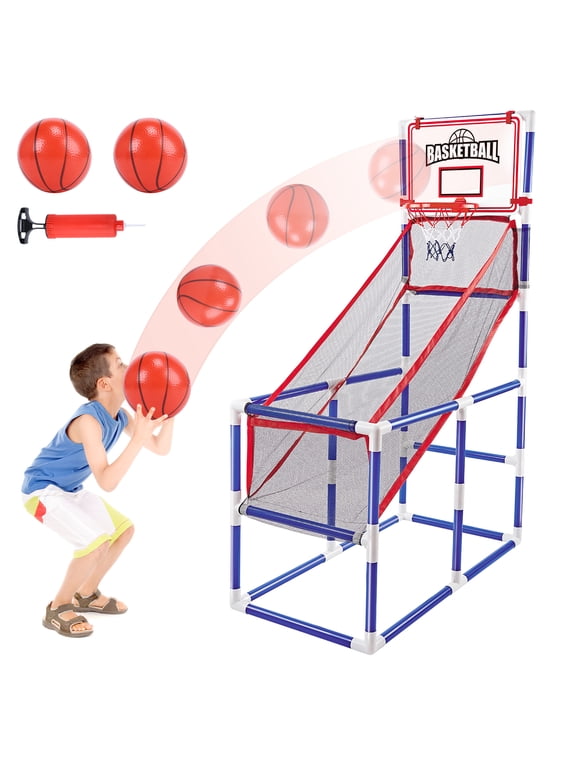 Kids Basketball Hoop Arcade Game, Basketball Hoop Indoor Outdoor W/2 Balls, Basketball Game Toys Gifts for Boys and Girls (2 Balls)