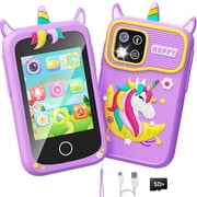 JoyStone Kids Smart Phone, 2.8 Touchscreen Toddler Learning Play Toy Phone with Dual Camera, Game, Music Player, Learning Toy Christmas Birthday Gifts for 3-9 Year Old Girls, Purple