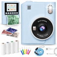 thumbnail image 1 of JoyStone Kids Camera Instant Print, 1080P Instant Digital Camera with 4 Color Print Paper, Birthday Gift for Girls and Boys Aged 3-12, Blue, 1 of 10