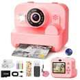 thumbnail image 1 of JoyStone Kids Camera Instant Print with Printing Paper and 32G TF Card, Selfie Camera with Color Pens, Cute Photo Album and Stickers, Suitable for DIY, Gift for Kids Aged 3-12, Pink, 1 of 10