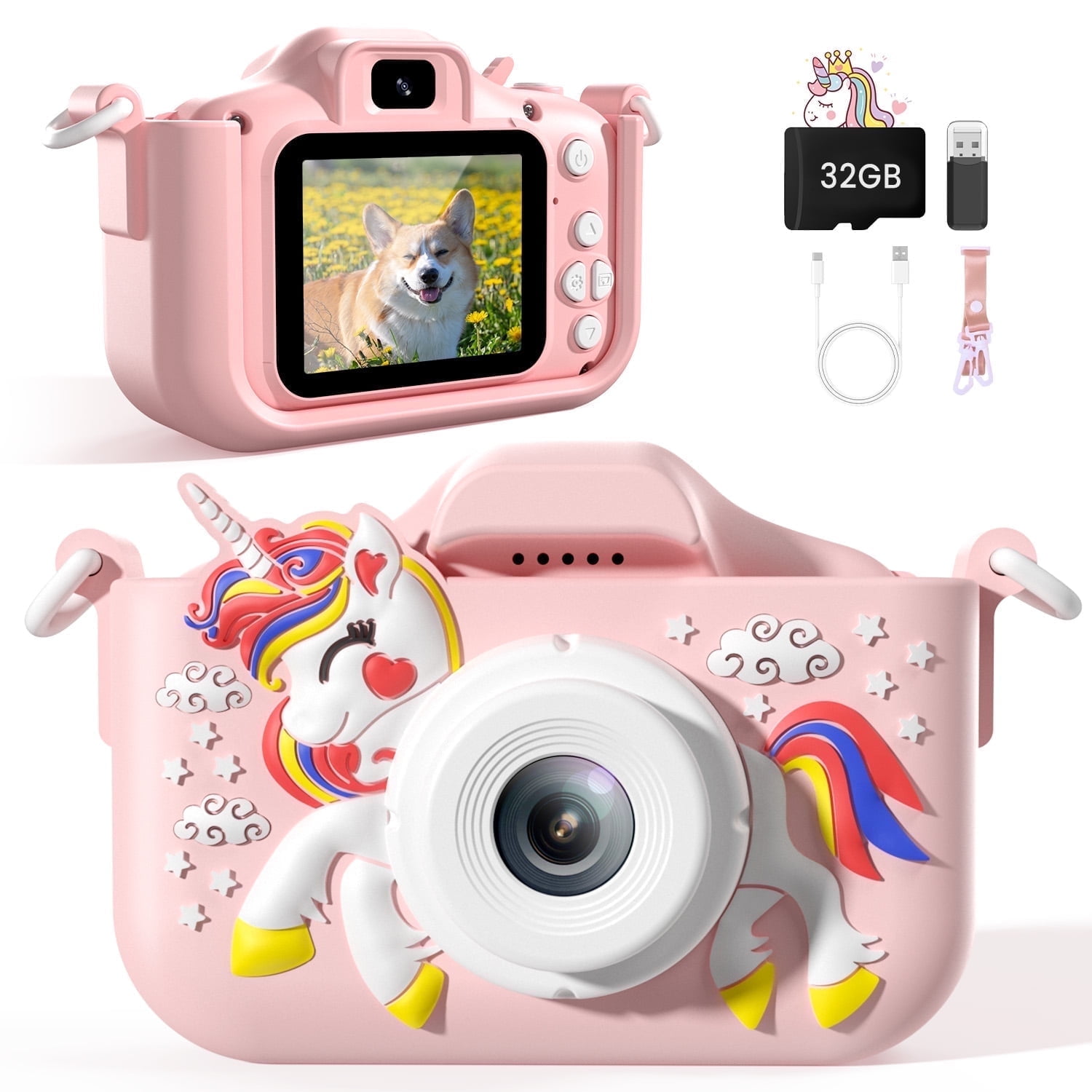Walmart Coupons of JoyStone Kids Camera with 1080P Video, Suitable for 3-12 Year Old, Includes 32GB SD Card & Cover