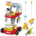 thumbnail image 1 of JoyStone Kids Cleaning Set, 20 PCS with Electric Sound & Light Vacuum, Broom, Mop, Dustpan, Brush, Rag, Housekeeping Cart, Perfect Gift for Kids, Red, 1 of 9