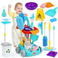 thumbnail image 1 of JoyStone Kids Cleaning Set, 22PCS Pretend Play Housekeeping Cart with Broom Mop Duster, Educational Role Play Toy for Toddlers Ages 3+, 1 of 9