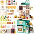 thumbnail image 1 of JoyStone 69PCS Kids Kitchen Playset,Play Kitchen Toy with Realistic Lights & Sounds,Pretend Steam, Play Sink & Oven, Menu Board & Other Kitchen Accessories Set for Toddlers, 1 of 8