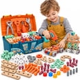 thumbnail image 1 of JoyStone Kids Tool Set with Electric Drill, DIY STEM Building Toys with Portable Toolbox, Pretend Play Construction Set for Boys and Girls Ages 3+, 1 of 10