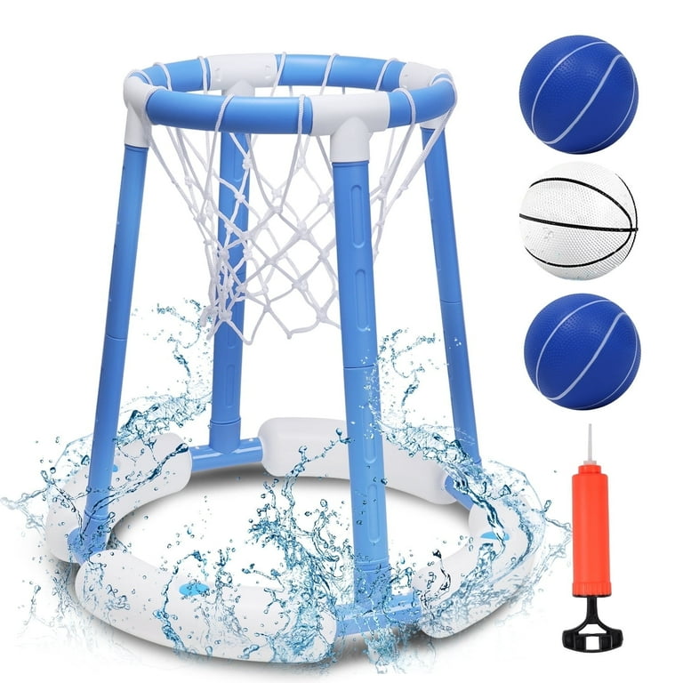 Panier de Basketball Flottant pour Piscine, Jeu de Panier de Basketball pour Piscine, Jeu d'Eau Estival de Basketball, Jouets de Piscine pour Enfants et Adultes