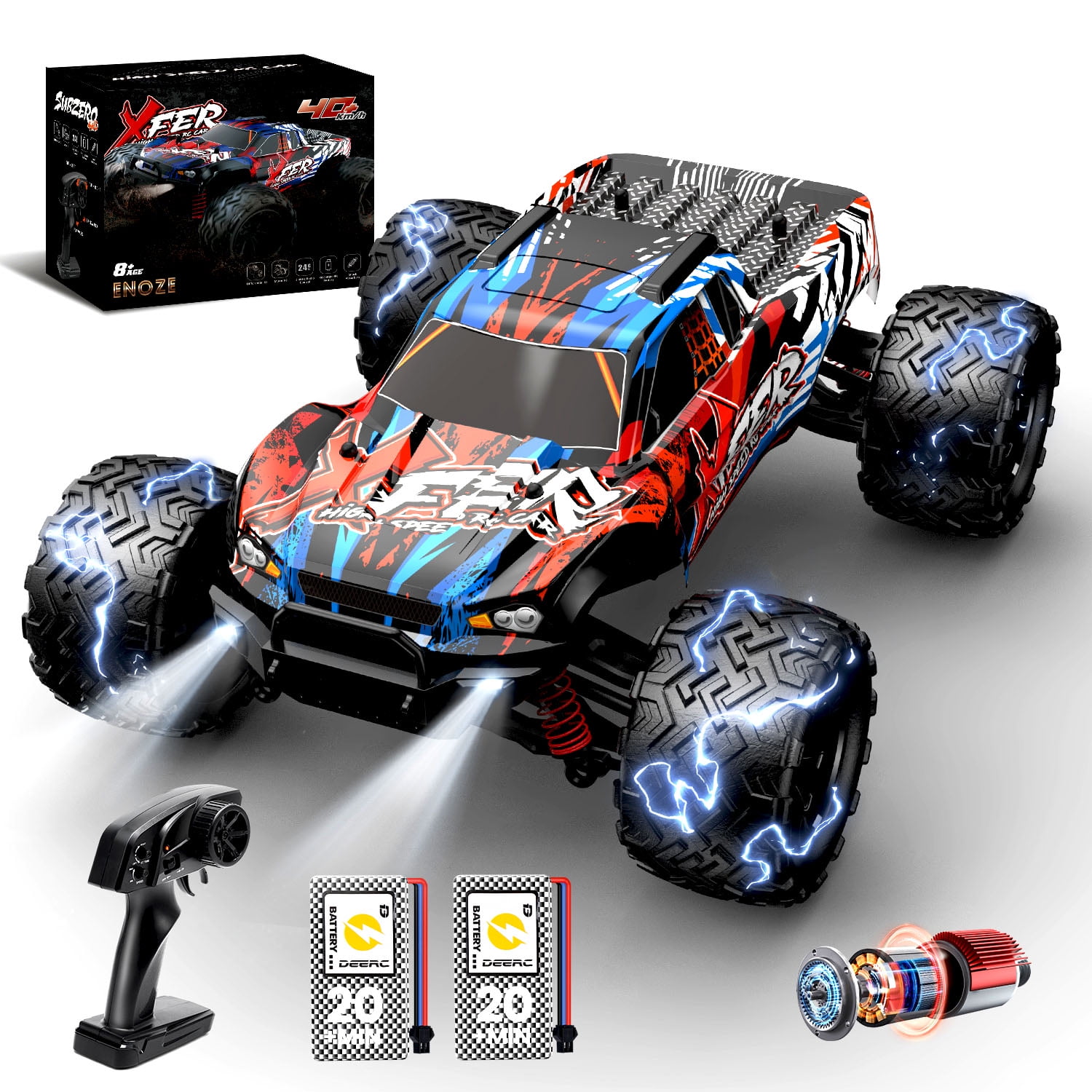 LumiTEK™ R/C - Nite Titan Customizable LED Car - 2.4 GHz 1:16 Scale Remote  Control Car - Ages 8+ 