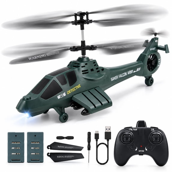 JoyStone RC Helicopter for Kids and Adults, 2.4GHz Remote Control Helicopter with 2 Batteries, 26 Min Flight, Altitude Hold, One-Key Takeoff, LED Light, Indoor Flying Toy Gift for Boys
