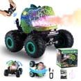 thumbnail image 1 of JoyStone Dinosaur RC Car for Kids, Remote Control Monster Truck with Mist Spray, Lights, Music, 2.4GHz All-Terrain RC Truck Toys for Boys and Girls 4-7, Green, 1 of 9