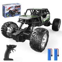 JoyStone Remote Control Truck W/Metal Shell, 60+ Mins, 2.4G, RC Cars Crawler for Boys, Monster Trucks, Toy Vehicle Car Gift for Kids Adults Girls,Green