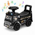 thumbnail image 1 of JoyStone Toddler Police Ride-On Car, Foot-to-Floor Push Car with Music & Sound Effects, Under Seat Storage, Indoor Outdoor Riding Toy for Kids, Black, 1 of 10