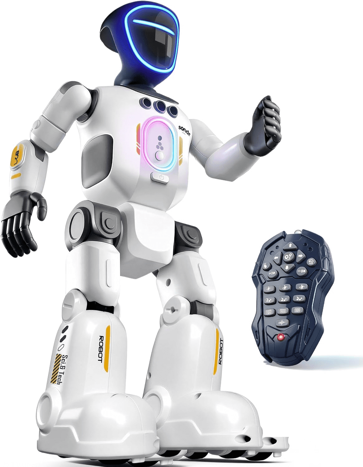 JoyStone JoyStone Robot Toy for Kids, Programmable RC Robot with Voice Recording & Playback, Gesture Control, LED Lights, Walking Dancing, Interactive STEM Toy Gift for Boys Girls
