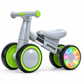 thumbnail image 1 of JoyStone Toddler Balance Bike with Light-Up Wheels, No Pedal Baby Balance Bike with 4 Silent Wheels, Adjustable Seat, First Ride-On Toy for 1 Year Old Boys Girls, White&Green, 1 of 11