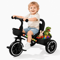 thumbnail image 1 of JoyStone Toddler Tricycle for Ages 1-4 Years, Kids Trike Toddler Bike with Cool Lights, Adjustable Seat & Basket, Black, 1 of 12