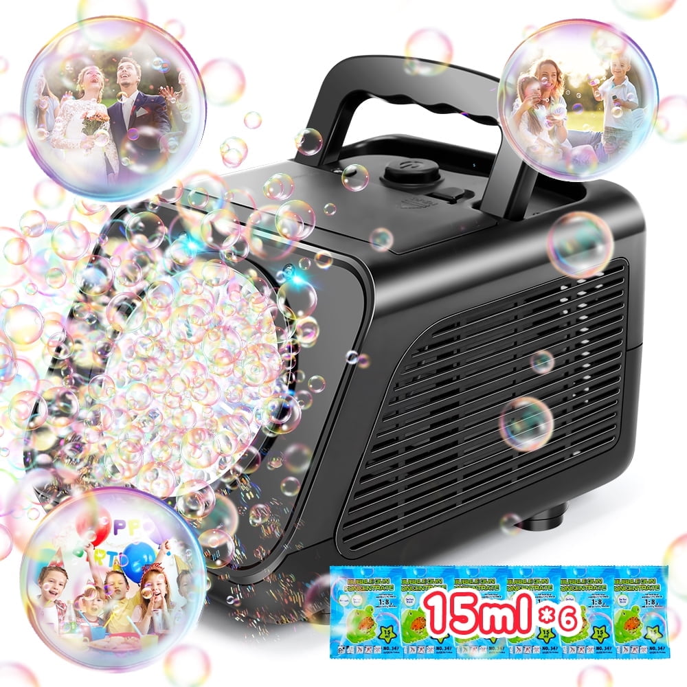 JoyStone 2 Pack Mini Shark Bubble Machine, 5000+ Bubbles/Min, Portable Bubble Machine with Lights & Solution, Gift for Kids 3-6 Outdoor Fun
