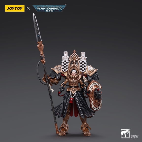 JoyToy Warhammer 40K Adepta Sororitas Abbess Sanctorum Morvenn Vahl 1:18 Scale 5.5-Inch Action Figure Collectible Sister of Battle with Lance of Illumination, Paragon Warsuit & Articulated Joints