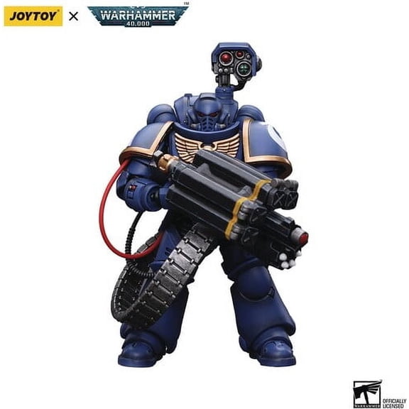 JoyToy - Warhammer 40K - Ultramarines: Desolation Marine with Castellan Superfrag 1/18 Figure, Bloomage Joytoy Tech, Gifts