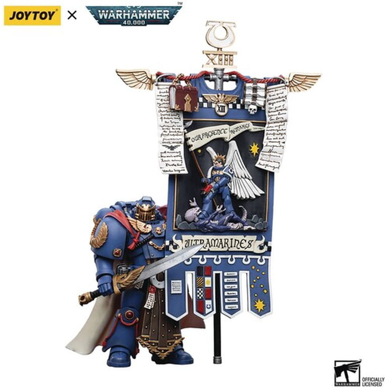 JoyToy Warhammer 40K Ultramarines Honour Guard 2 – Statuetta 1/18, 12 Cm, In ABS E PVC, Con Armi E Accessori Intercambiabili