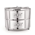 thumbnail image 1 of JoyUs Stackable Insert Pans Microwavable Stainless Steel Steamer Basket 6QT 2 Count, 1 of 6