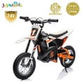 thumbnail image 1 of JoyWheels 24V Electric Dirt Bike for Kids,250W Ride on Toy Motorcycle,Ages 13 Years+,13mph,White, 1 of 11