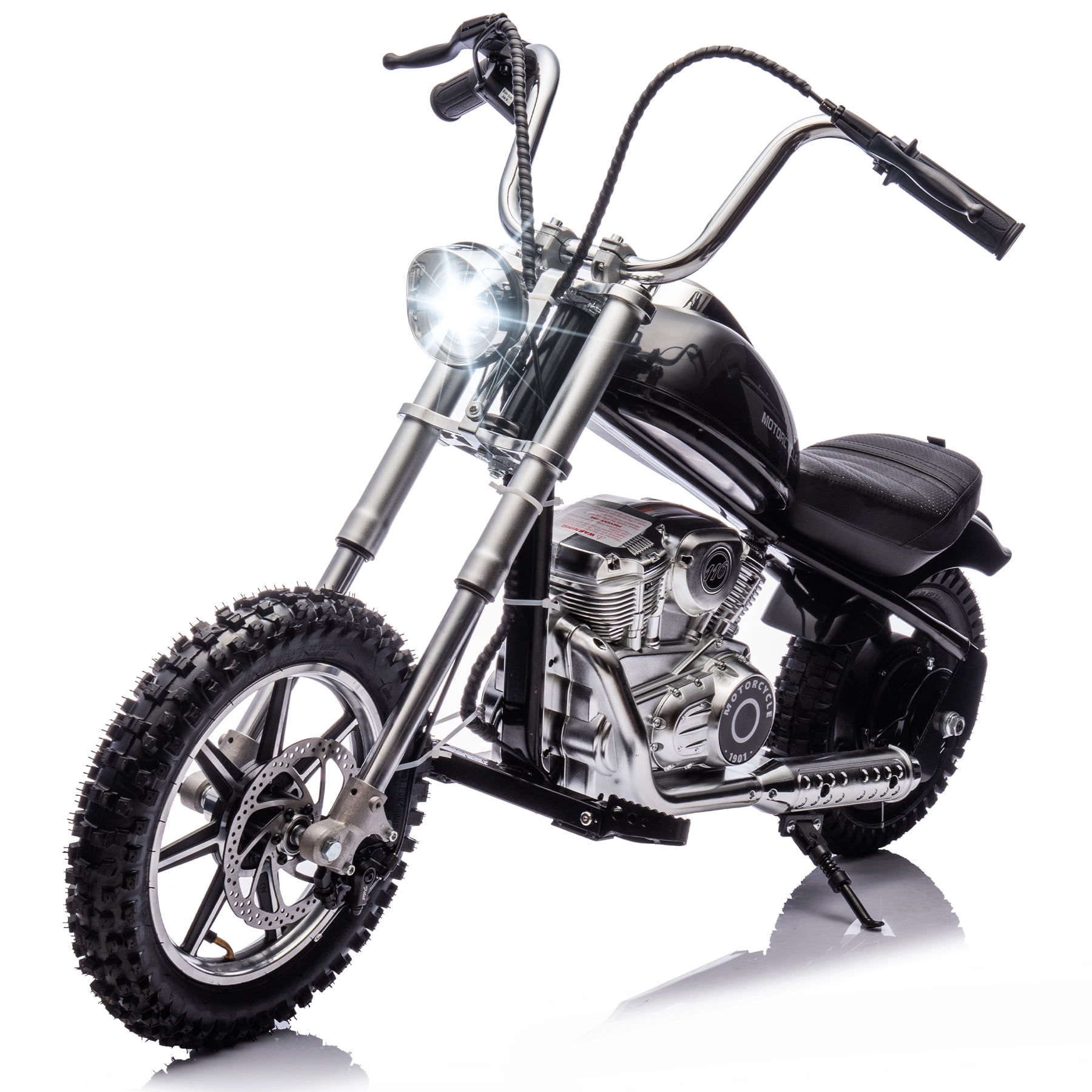 JoyWheels 36V Electric Dirt Bike, 350W Ride on Toy Motorcycle for kids,14mph, Black