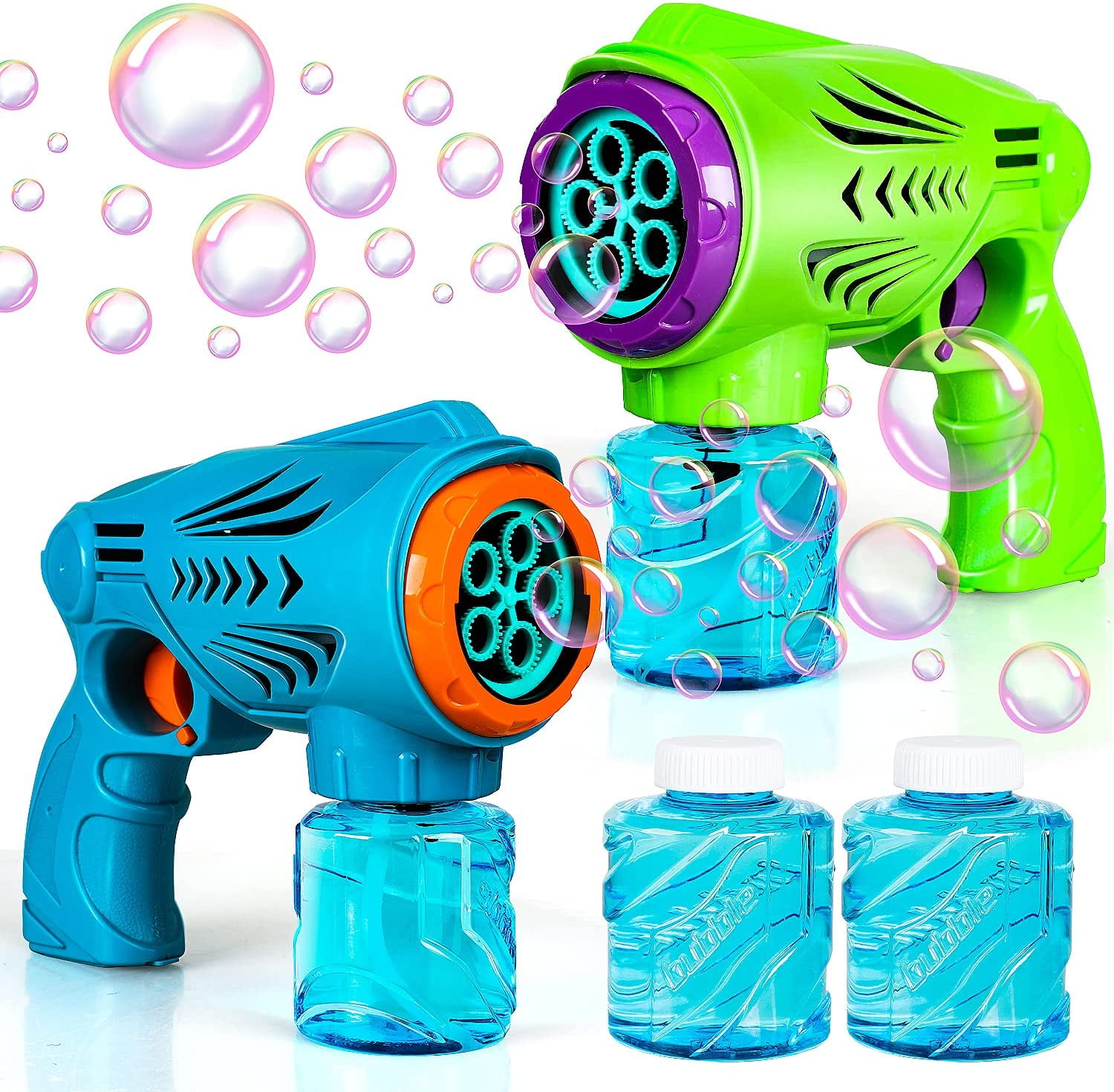 Bubble Guns Shooter, Bubble Blower Indoor and Outdoor Toys with 2 Soap  Bubble Solution for Birthday Party, Halloween, Wedding Kids Adults, Gift  for Puppy's Kid's Boys and Girls 