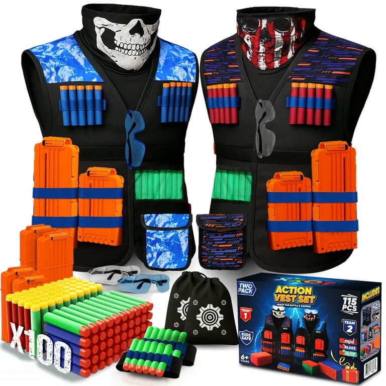 REPUBLIC ELITE FORCES 6体セット JoyX Kids 2 Pack Dynamic Party Pack with Dart Blaster Vest Kit and