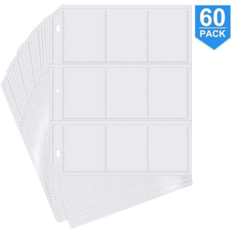 900 Pockets Baseball Card Sleeves, ABLY Double Side 9-Pocket Trading Card  Binder Sleeves Page Protectors Sheet for Skylanders, Pokemon, Top Trumps  for