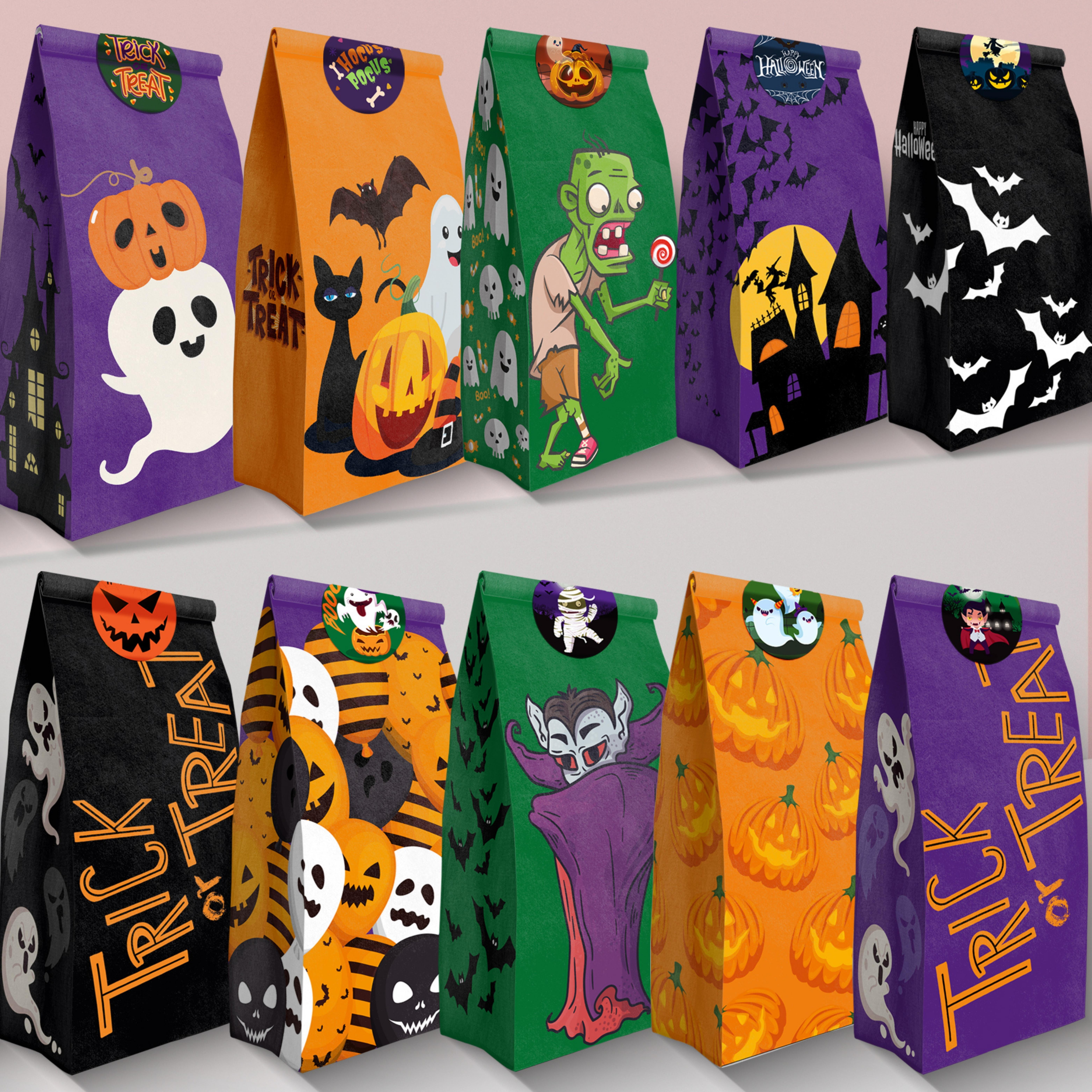 DIY Halloween Treat Bags & Countdown Calendar | Polka Dot Chair