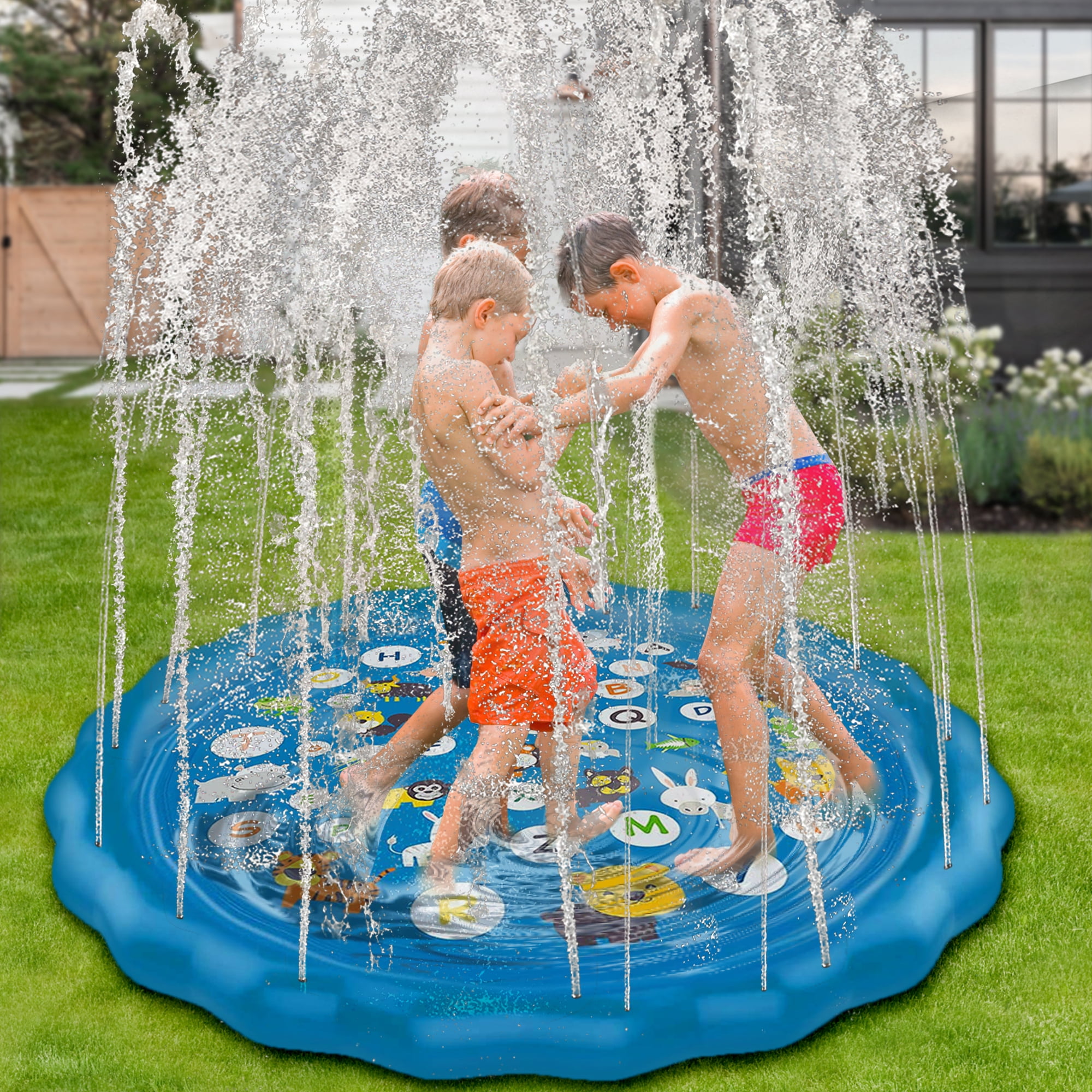 Amazon.com: Splash Pad, 70“ Sprinkler for Kids Baby Toddler