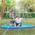 thumbnail image 1 of JoyX Splash Pad Sprinkler for Kids 68" Splash Play Mat Outdoor Water Toys Inflatable Splash Pad Baby Toddler Pool Boys Girls Children Outside Backyard Dog Sprinkler Pool for Age 1-9 w/2 PCs Water Gun, 1 of 7