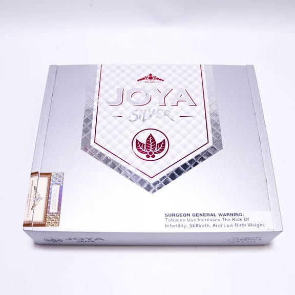 Joya Silver Corona Empty Wood Cigar Box 7.5" x 6.25" x 1.75"