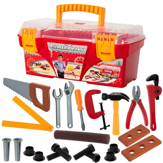 Joyabit Kids Tool Set with Hand Tools Construction Play Set, 26 Pieces