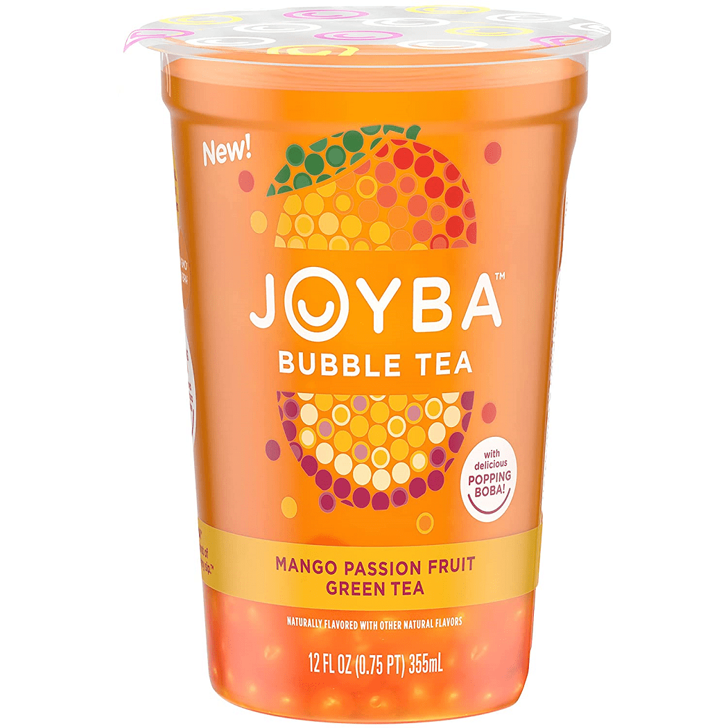 Fruity Bubble Tea Kit Gift Box | 3 Servings | Passion Fruit Syrup,  Strawberry Popping Boba, Tea Bags and Paper Straws | Bubble Tea at Home