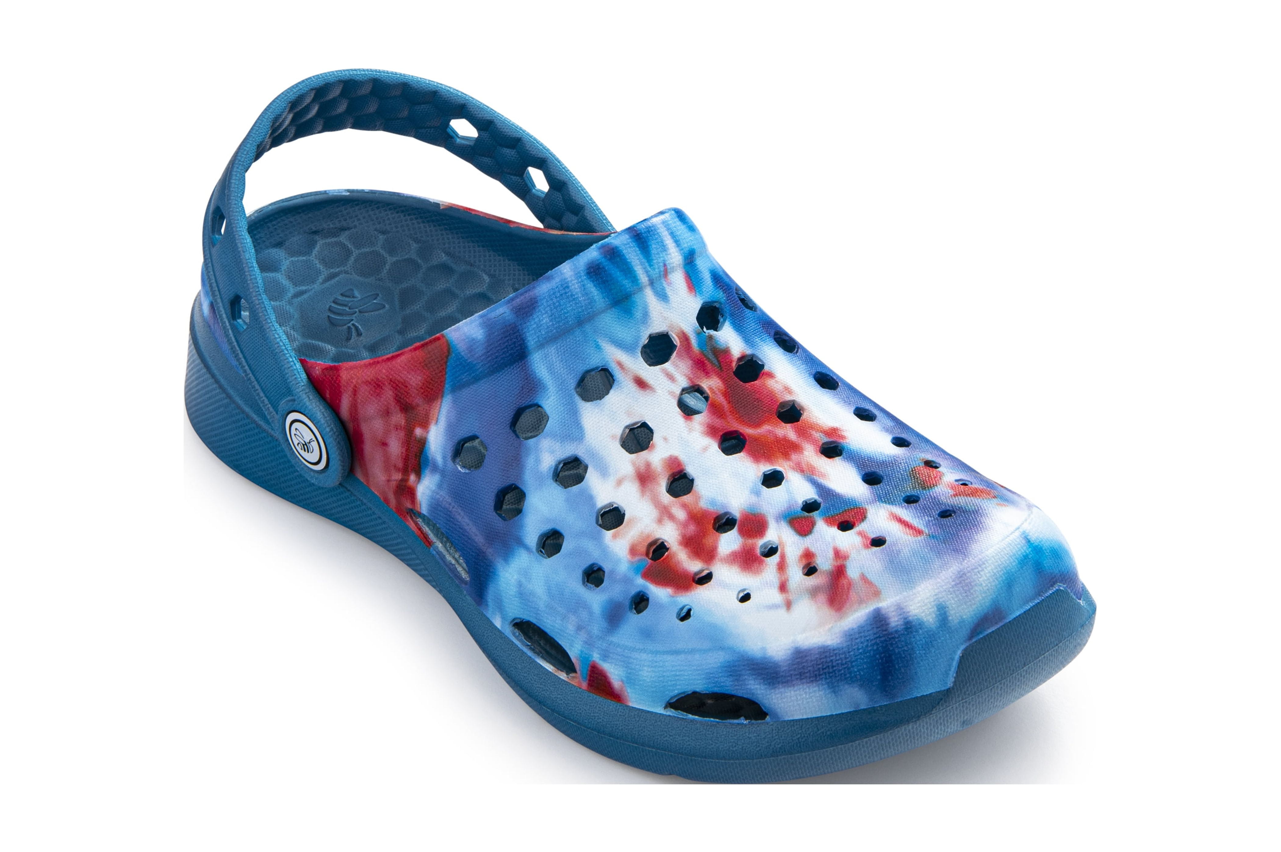 Crocs red sales white and blue