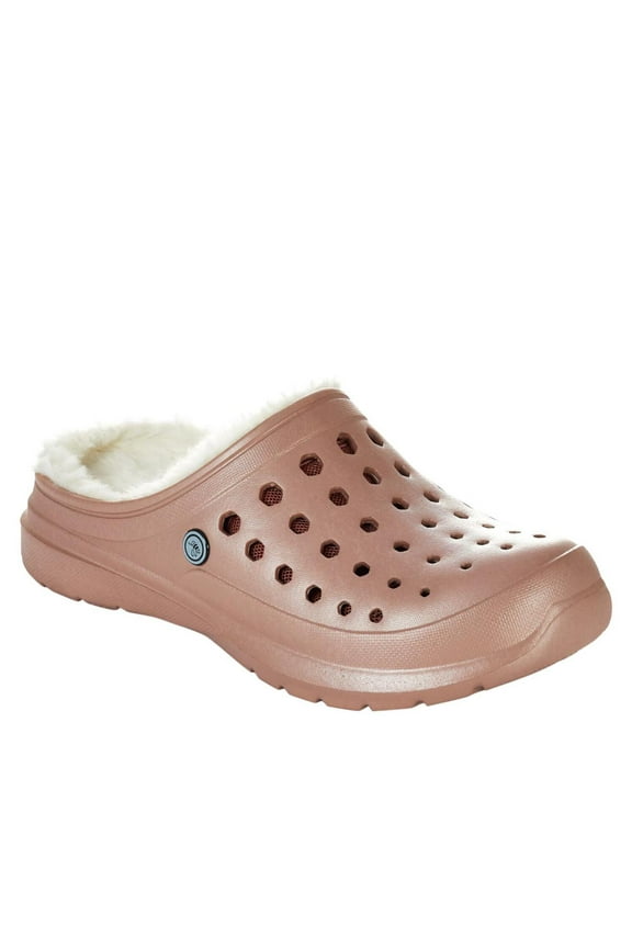 Women's Cozy Lined Slip-On Perforated Clogs