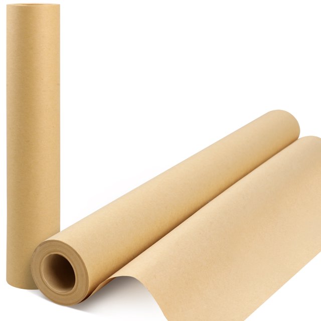Joyberg 2 Pack Brown Paper Roll 15"×800", Brown Wrapping Paper