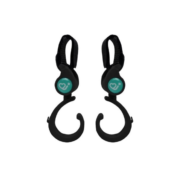 Joybi Baby Stroller Hooks with Velcro Straps, Durable Universal Hooks