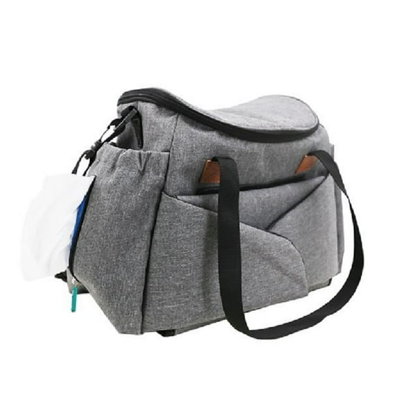 Joybi Gray Multi-Compartment Diaper Bag with Changing Pad