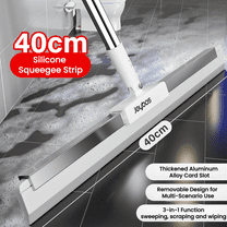 Joybos 15.7" Floor Squeegee with Extra Long Handle for Concrete Floor and Tile Cleaning