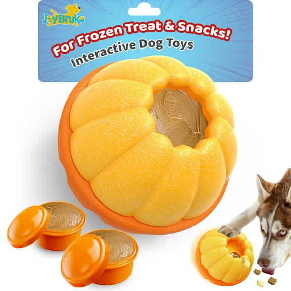 Joybruko Interactive Dog Toys for Aggressive Chewers, /No Oil Needed/Smooth Screwing Frozen Treat Freezable Dog Puzzle Treat Dispensing Toy to Keep Them Busy for Small Medium Large Breeds