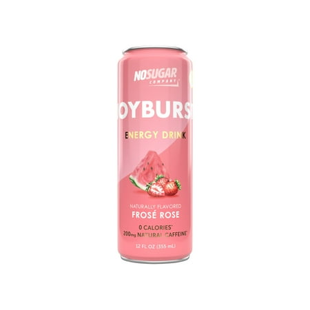 Joyburst Natural Energy Drink, Frose Rose, 4 Count