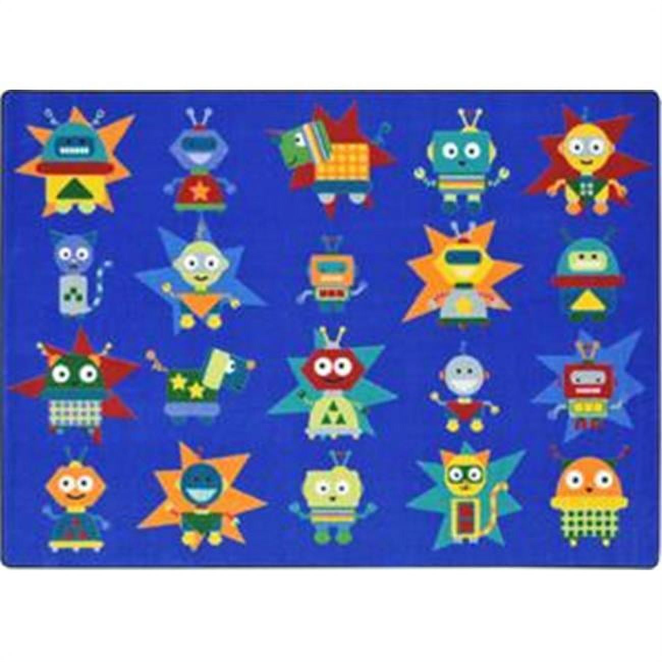 Joycarpets 1876C Rectangular Robot Invasion Rug - 5 Ft. 4 in. x 7 Ft. 8 ...